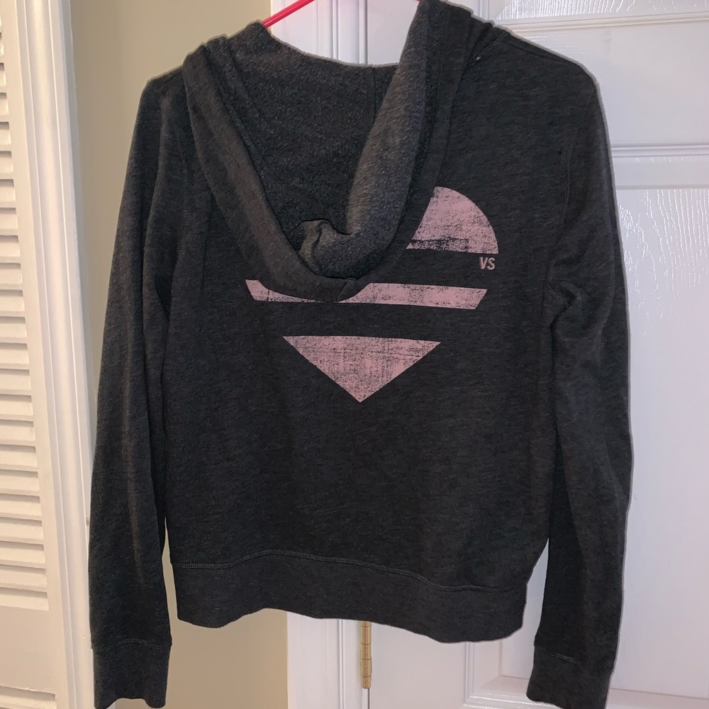 Grey VS hooded jacket with heart detail